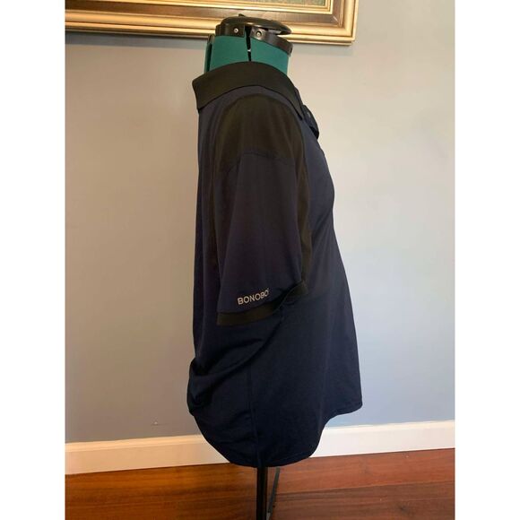 Bonobos Slim Fit Black and Blue Golf Polo, size L - Picture 3 of 4